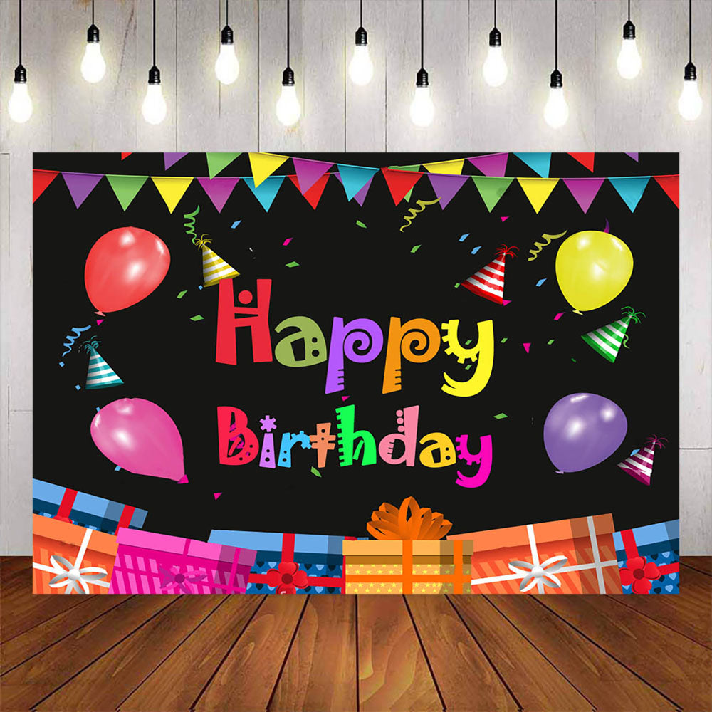 Mocsicka Balloons and Gifts Happy Birthday Party Backgrounds-Mocsicka Party