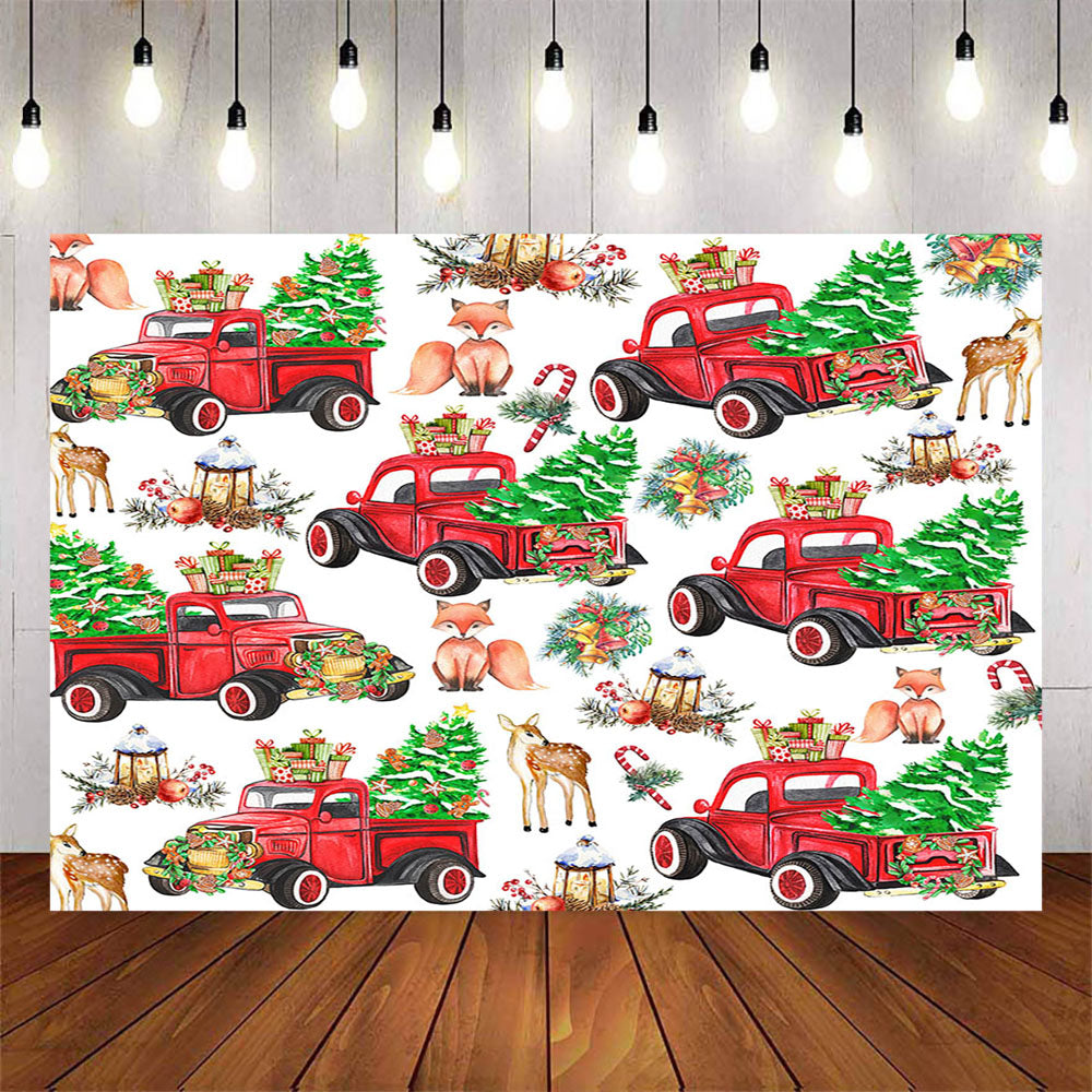 Mocsicka Party Christmas Tree in the Car Background Bckdrop-Mocsicka Party