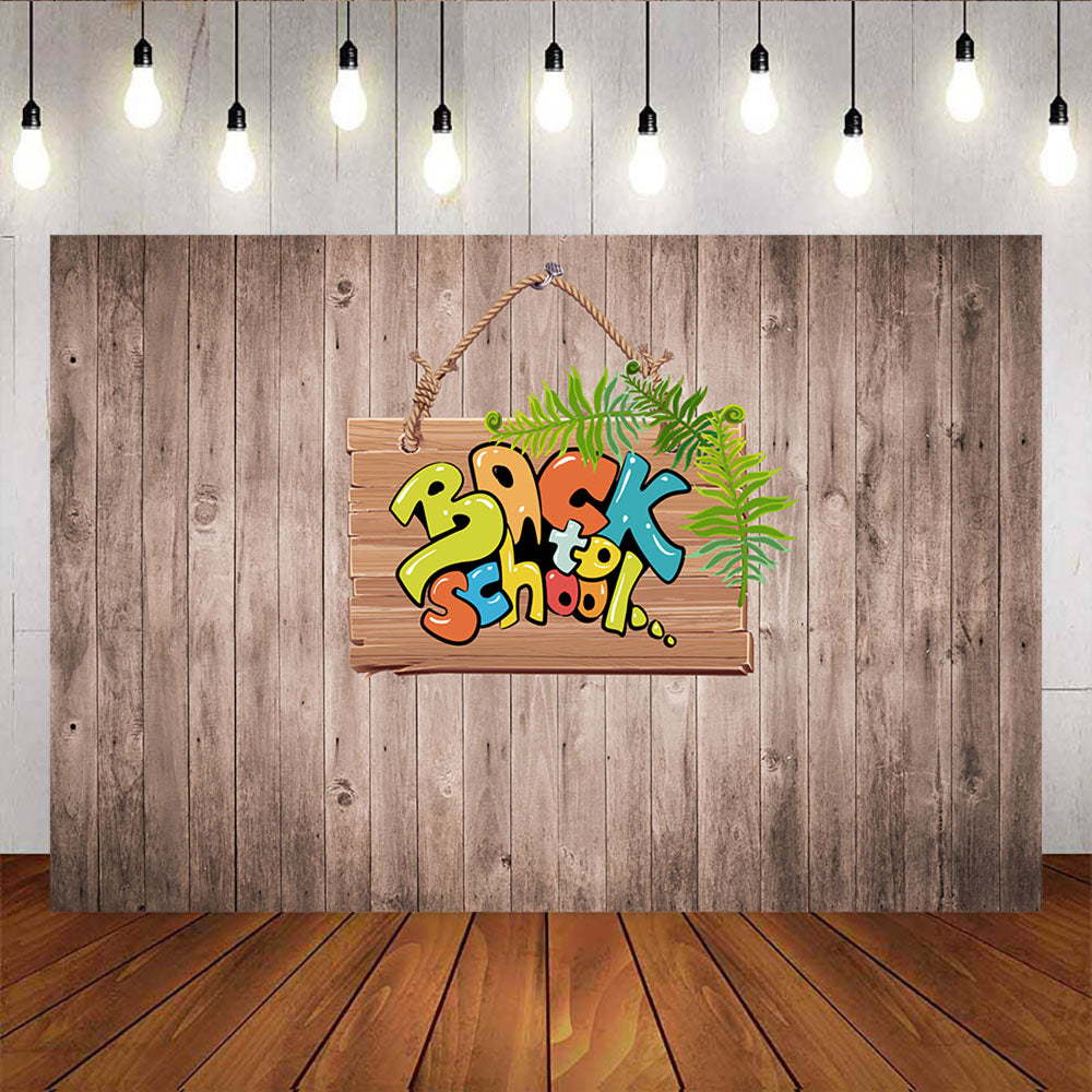 Mocsicka Wooden Sign Back to School Backdrop Floor Photo Background-Mocsicka Party