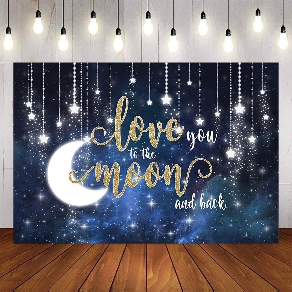 Mocsicka Twinkle Little Star Baby Shower Backdrop Custom Newborn Party Decor