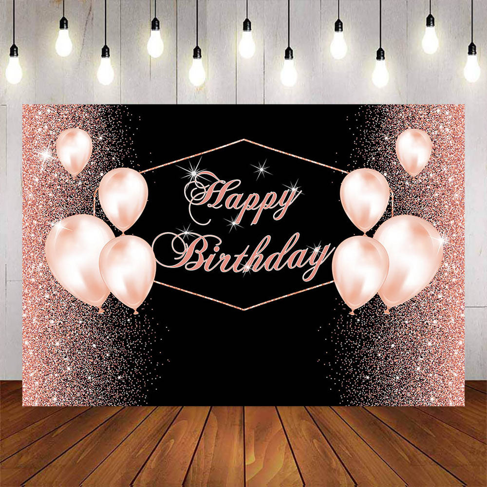 Mocsicka Rose Gold Balloons Happy Birthday Party Decoration Prop-Mocsicka Party