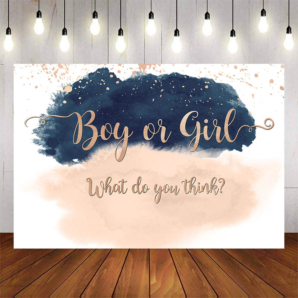 Mocsicka Boy or Girl Gender Reveal Baby Shower Backdrop-Mocsicka Party
