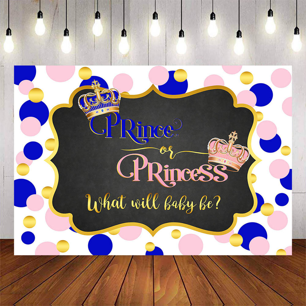 Mocsicka Prince or Princess Gender Reveal Back Drop-Mocsicka Party