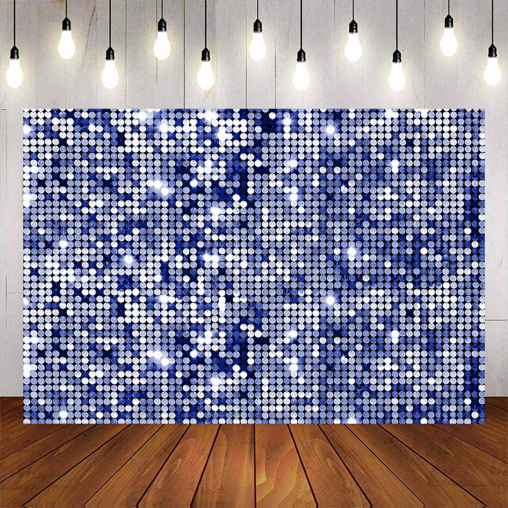 Mocsicka Blue Round Glitter Theme Party Photo Background-Mocsicka Party