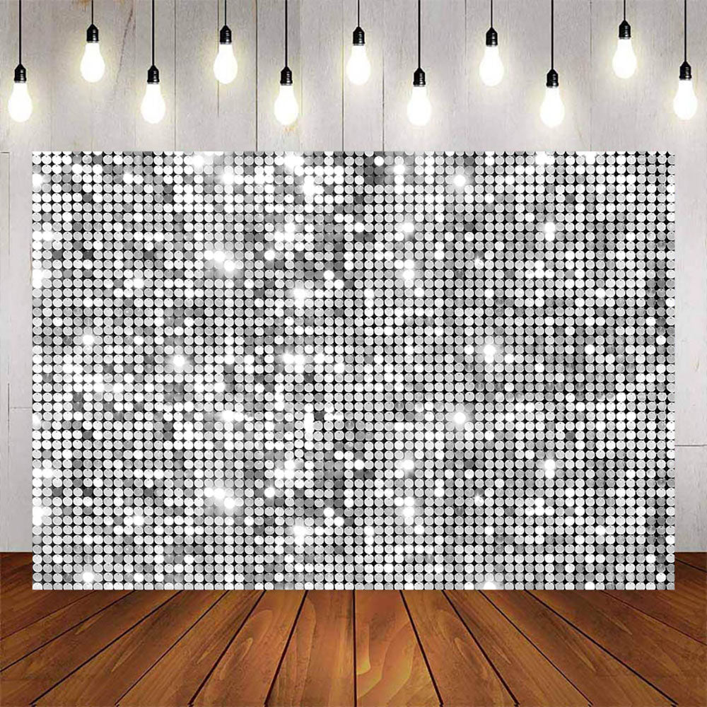 Mocsicka Sliver Round Glitter Theme Party Photo Background-Mocsicka Party