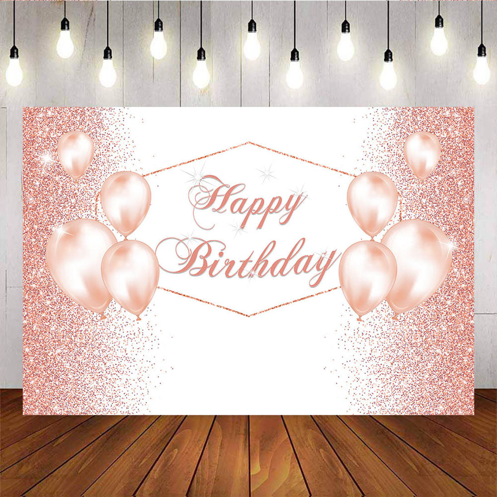 Mocsicka Rose Gold Bolloons and Dots Happy Birthday Party Decoration Props-Mocsicka Party