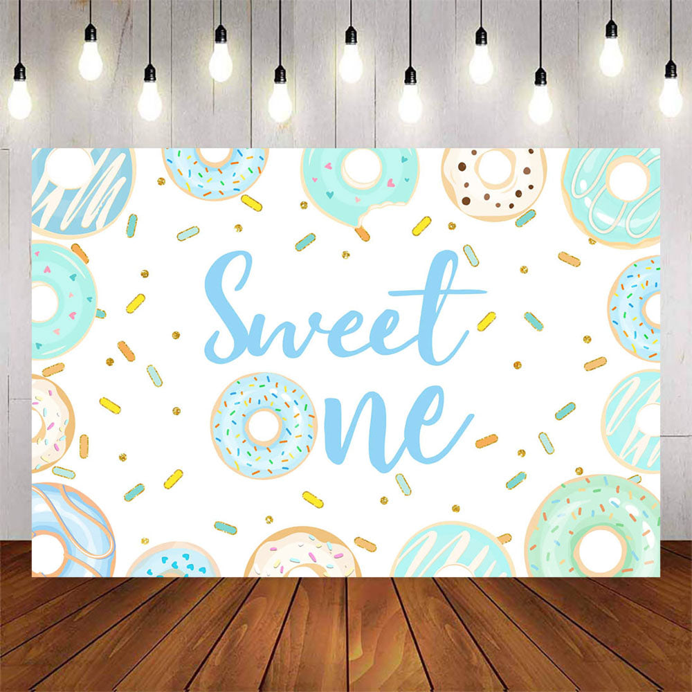 Mocsicka Donuts Sweet One Birthday Backdrop-Mocsicka Party