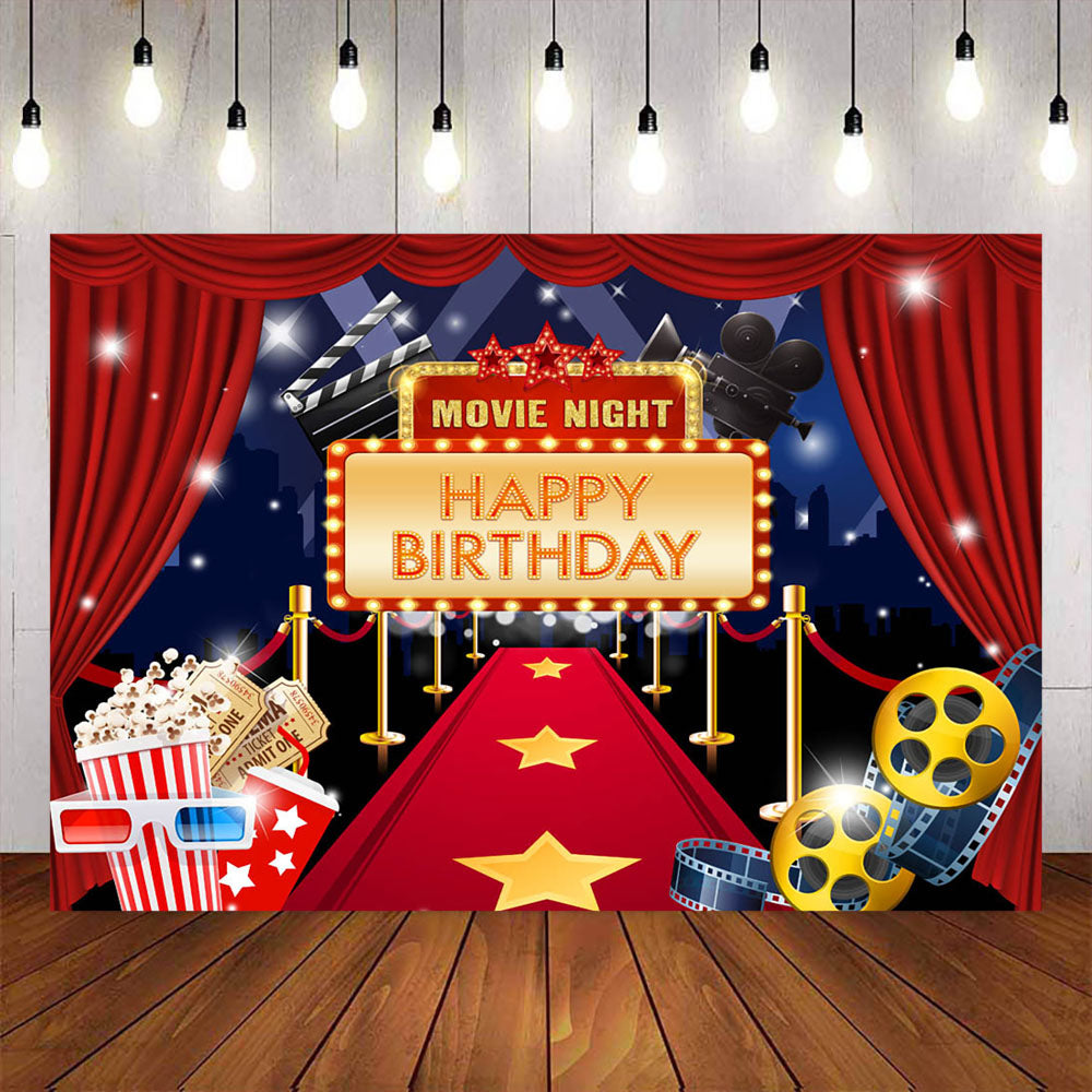Mocsicka Movie Night Red Carpet Theme Party Photo Banners-Mocsicka Party