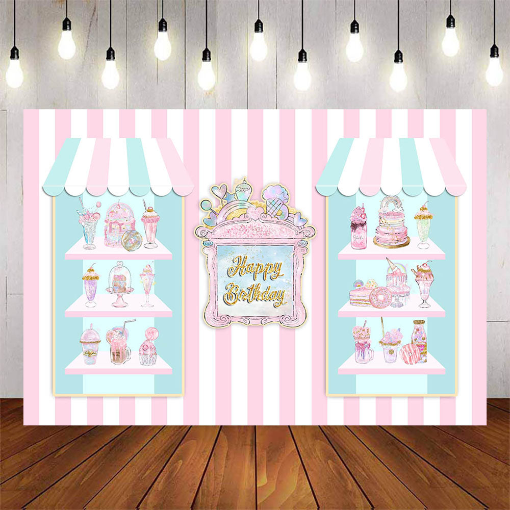 Mocsicka Ice Cream Shoppe Theme Happy Birthday Party Decor-Mocsicka Party