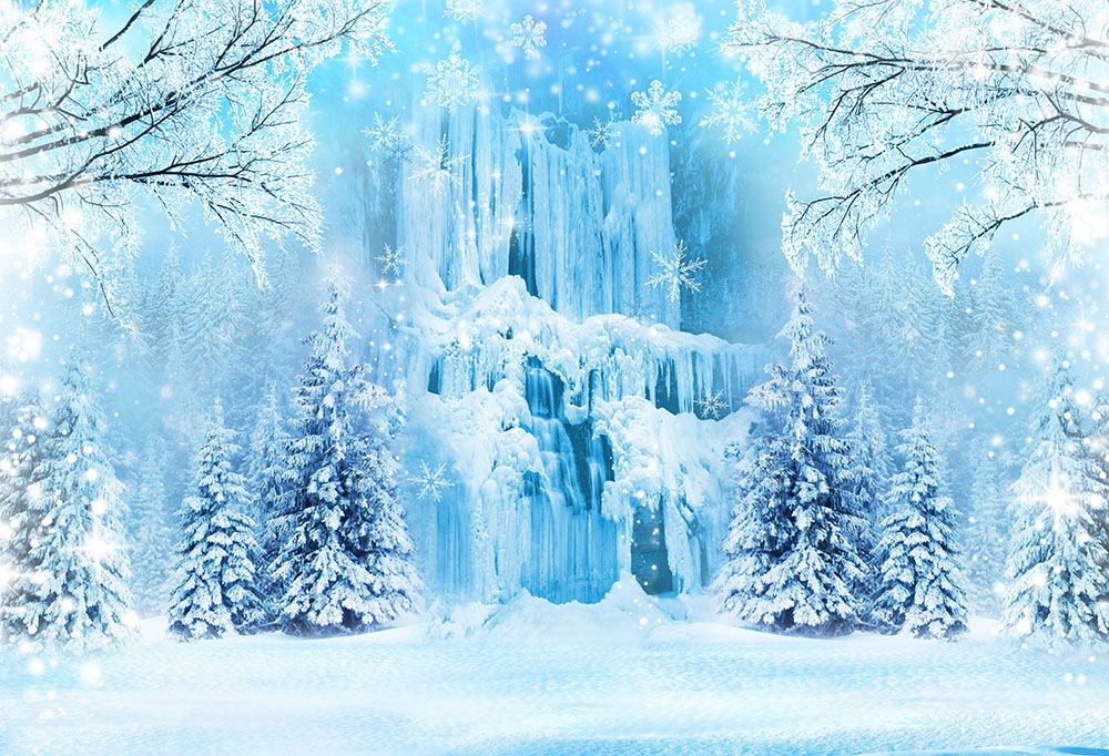 Mocsicka Winter Snow Mountain Photography Backdrop-Mocsicka Party