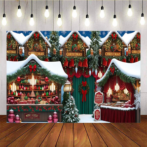 Mocsicka Christmas Shop Backdrop