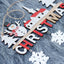 Mocsicka 3Pcs Christmas Wooden Pendant decor Accessories