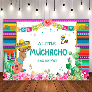 Mocsicka Mexican Fiesta Boy Baby Shower Party Backdrop
