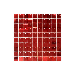 Mocsicka Square Red Shimmer Wall Panels Easy Setup