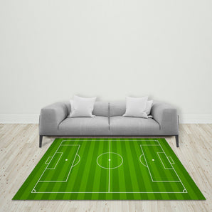 Mocsicka Green Football Field Ployester Floor for Birthday Party Decoration