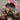 Mocsicka Black Background Colorful Bokeh Halo Round Cover Backdrop-Mocsicka Party