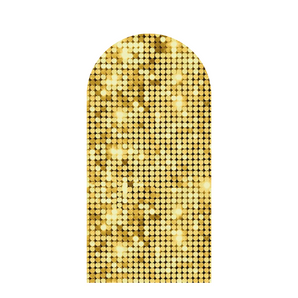 Mocsicka Glitter Golden Double-printed Arch Cover Backdrop