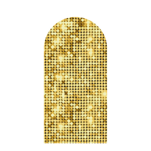 Mocsicka Glitter Golden Birthday Party Double-printed Arch Cover Backdrop