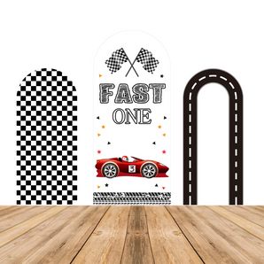 Mocsicka Fast One Birthday Double-printed Chiara Arch Cover Backdrop