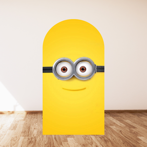 Mocsicka Minion Happy Birthday Double-printed Arch Cover Backdrop