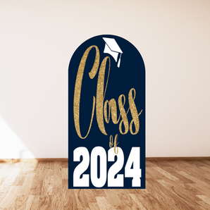 Mocsicka Class of 2024 Graduation Party Double-printed Arch Cover Backdrop