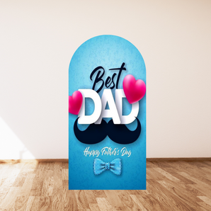 Mocsicka Best DAD Double-printed Arch Cover Backdrop for Father's Day
