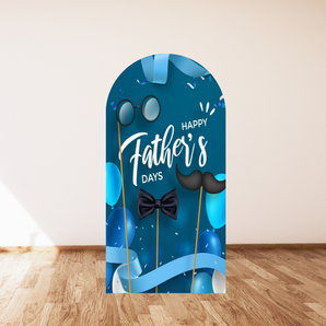Mocsicka Happy Father's Day Double-printed Arch Cover Backdrop