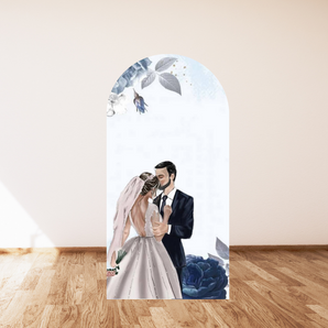 Mocsicka Wedding Theme Double-printed Arch Cover Backdrop
