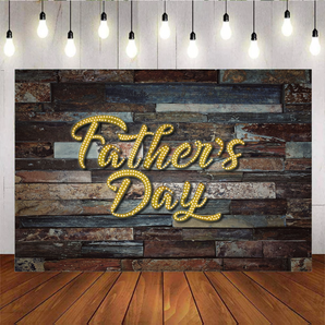Mocsicka Father's Day Photography Backdrop Brown Wooden Board Background
