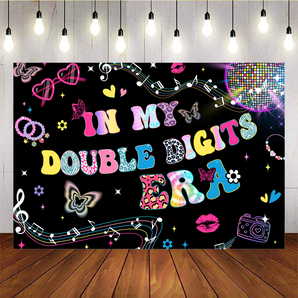 Mocsicka In My Double Digits Era Music Party Backdrop