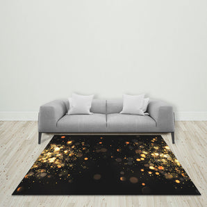 Mocsicka Golden Light Spots Ployester Floor for Birthday Party Decoration