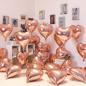 Mocsicka 18 inch Aluminum Film Heart-shaped Balloon Set of 10Pcs