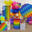 Mocsicka Beautiful Rainbow Happy Birthday Round cover and Cylinder Cover Kit for Party Decoration-Mocsicka Party