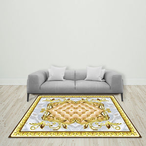 Mocsicka Golden Flower Ployester Floor for Party Decoration
