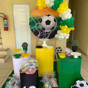 Mocsicka Football Goal Scoring Round cover and Cylinder Cover Kit for Baby Shower Party Decoration-Mocsicka Party