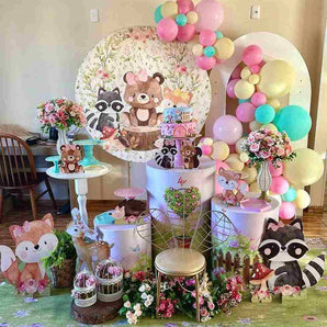 Mocsicka Cute Baby Animals Round cover and Cylinder Cover Kit for Party Decoration-Mocsicka Party