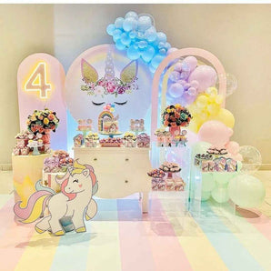 Mocsicka Star Unicorn Theme Round cover and Cylinder Cover Kit for Birthday Party Decoration-Mocsicka Party