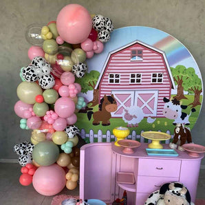 Mocsicka Dairy Farm Theme Birthday Party Round Cover-Mocsicka Party