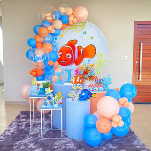 Mocsicka The Underwater World Theme Round cover and Cylinder Cover Kit for Birthday Party Decoration-Mocsicka Party
