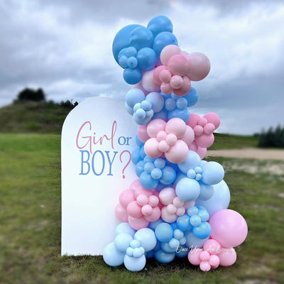 Mocsicka Boy or Girl Chiara Cover Backdrop for Gender Reveal Party
