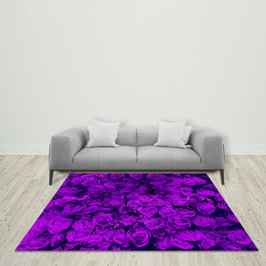 Mocsicka Purple Rose Ployester Floor for Wedding Party Decoration