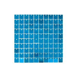 Mocsicka Square Glitter Turquoise Shimmer Wall Panels Easy Setup