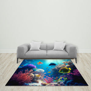 Mocsicka The Underwater World Ployester Floor for Party Decoration