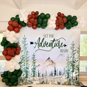 [Clearance] Mocsicka Let the Adventure Begin Baby Shower Backdrop