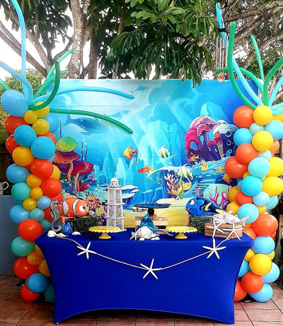 Mocsicka Summer Undersea Theme Backdrop for Party Decoration-Mocsicka Party