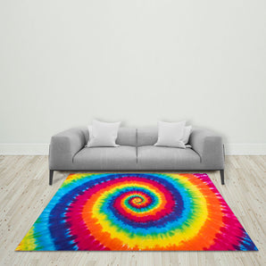 Mocsicka Abstract Colorful Doodle Ployester Floor for Birthday Party Decoration