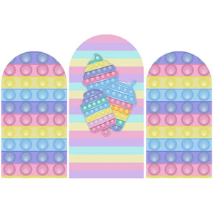 Mocsicka Fidget Toy Pop it Double-printed Chiara Arch Cover Backdrop for Party Decoration