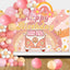 [Only Ship To U.S] Mocsicka Boho Groovy Themed Happy Birthday Party Backdrop and Balloon Kit