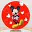 Mocsicka Kids Birthday Party Cartoon Theme Round Cover Backdrops