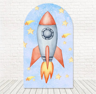 Mocsicka Rocket Takes Off Double-printed Arch Cover Backdrop